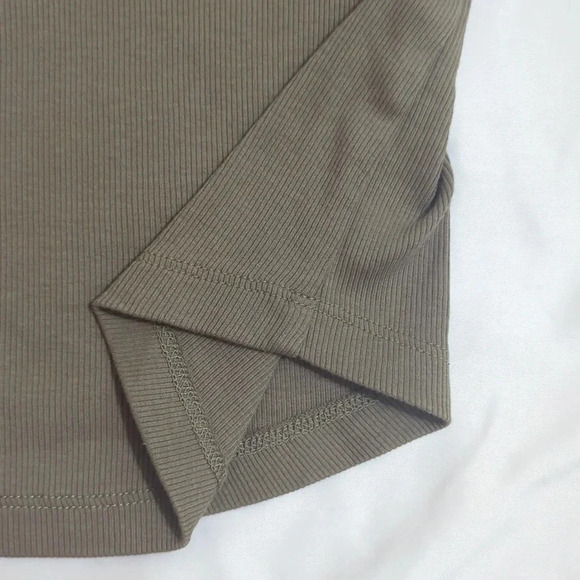 Madewell Brightside Cutaway Tank, Color Olive Size S - Picture 13 of 14